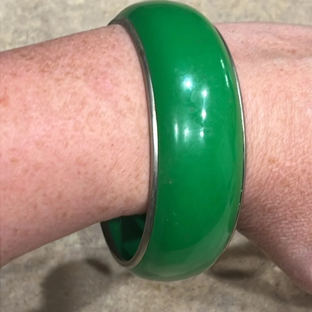 Faux, Costume, Estate, Vintage Jewelry, Green Bracelet